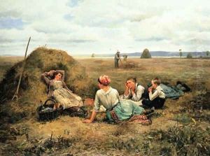 The Harvesters Resting 2 by Daniel Ridgway Knight