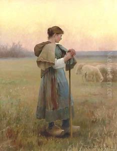 The Young Shepherdess by Daniel Ridgway Knight