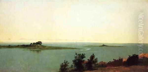 Fish Island from Kensetts Studio on Contentment Island - view 1