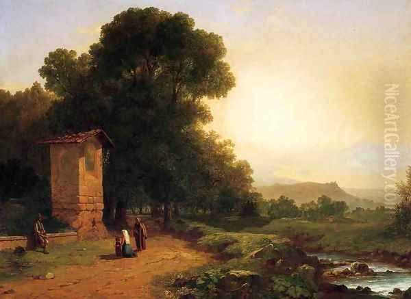 The Shrine - A Scene in Italy - view 1