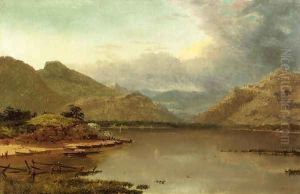 Lake with Boaters by John Frederick Kensett