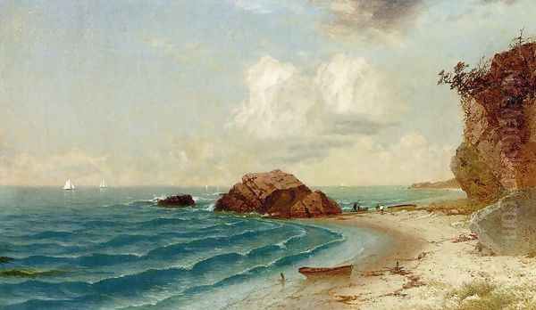 New England Coastal View with Figures - view 1