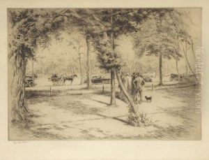 Au Bois De Boulogne by Edgar Chahine