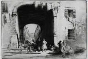 "corte Colonna - Venezia" 1922 by Edgar Chahine