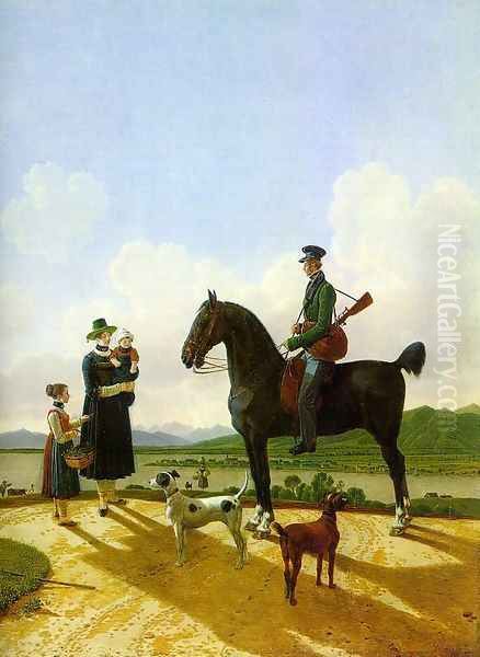 Riders on Lake Tegernsee II 1825 - view 1