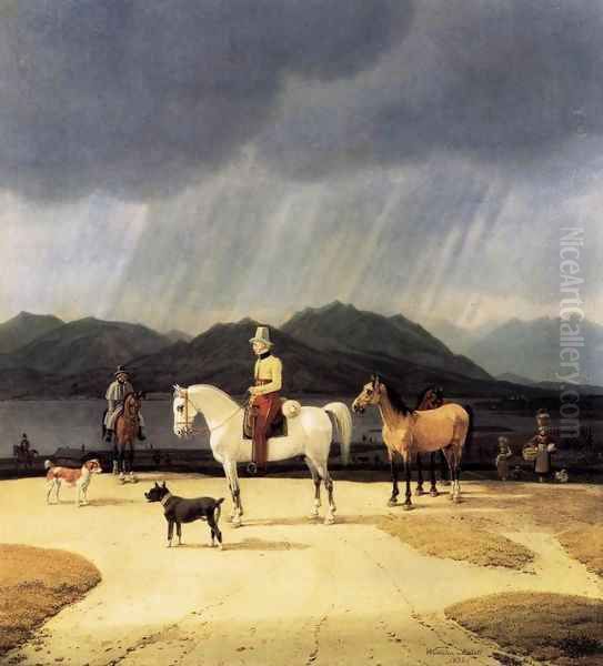 Riders at the Tegernsee - view 1