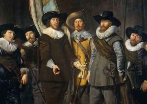 The Company of Cpt. Allaert Cloeck and Lt. Lucas Jacob [detail #1] by Thomas De Keyser