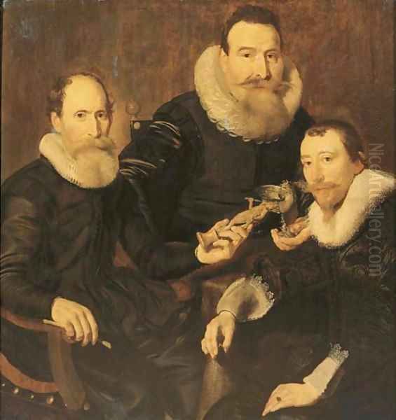 Group portrait of three gentlemen - view 1