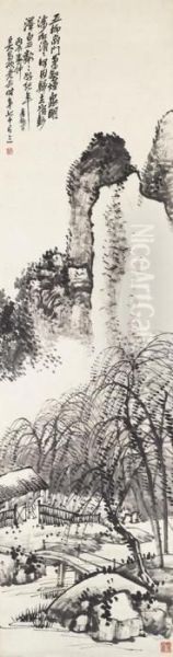Willow Trees And Huts - view 1