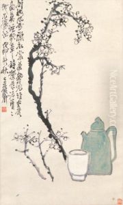 Plum And Teapot by Wu Changshuo