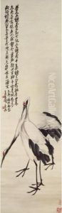 Two Cranes by Wu Changshuo
