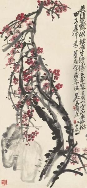 Red Plum Blossoms - view 1