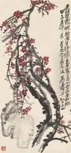 Red Plum Blossoms by Wu Changshuo