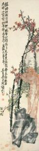 Green And Red Plum Blossom by Wu Changshuo