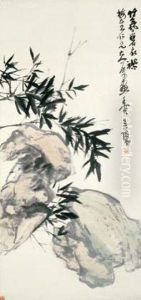 Bamboo And Rock by Wu Changshuo