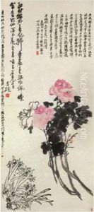 Peony And Narcissus by Wu Changshuo