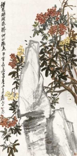 Flowers And Rock - view 1
