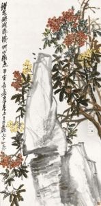 Flowers And Rock by Wu Changshuo