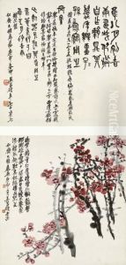 Plum Blossom And Calligraphy by Wu Changshuo