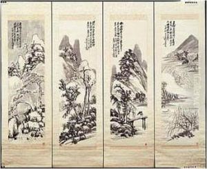 Landscape Of The Four Seasons by Wu Changshuo