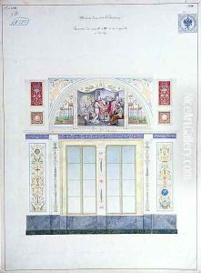Mural design for the Hermitage St Petersburg by Leo Von Klenze