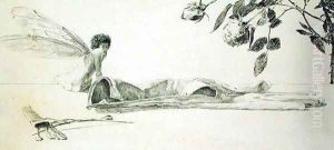 Love from a series of ten plates from 'Paraphrase on the Discovery of a Glove', published in 1881, 1878 by Max Klinger