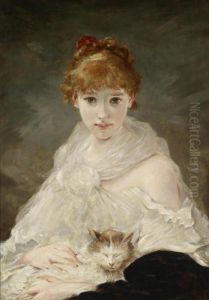 Girl With Cat by Charles Josua Chaplin