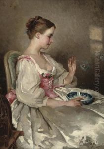 Blowing Bubbles by Charles Josua Chaplin