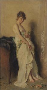 Girl With Garland Of Flowers