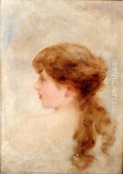 Etude De Tete De Femme De Profil - view 1