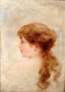 Etude De Tete De Femme De Profil by Charles Josua Chaplin