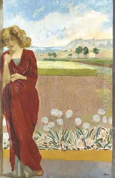 A woman in a landscape - view 1