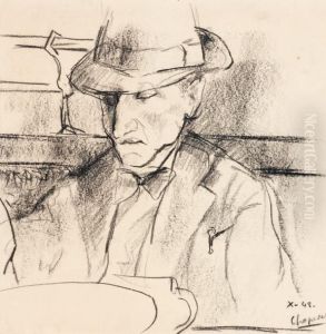 Homme Au Chapeau by Youla, Jules Chapoval