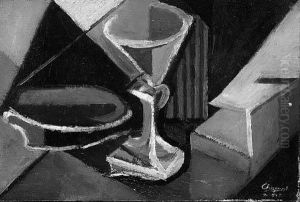 Still Life With A Glass by Youla, Jules Chapoval