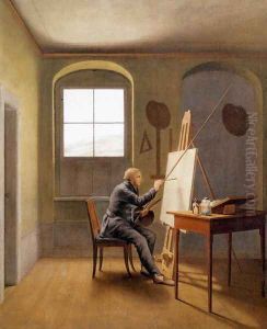 Caspar David Friedrich in his Studio 1811