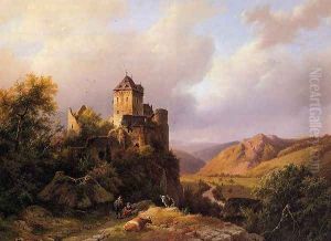 Resting on the Way to Pasture by Barend Cornelis Koekkoek
