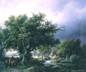 Landscape with a Mill by Barend Cornelis Koekkoek