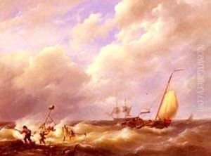 Koekkoek Willem A Sea Piece by Barend Cornelis Koekkoek