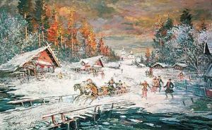 The Russian Winter, 1900-10 by Konstantin Alexeievitch Korovin
