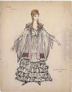 Costume for Violette in 'La Traviata', 1935 by Konstantin Alexeievitch Korovin