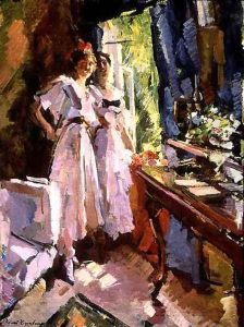 At the Open Window, 1916 by Konstantin Alexeievitch Korovin