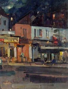 Moon light, Paris by Konstantin Alexeievitch Korovin