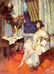 A Ballerina In Her Boudoir by Konstantin Alexeievitch Korovin