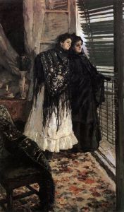 On Balcony by Konstantin Alexeievitch Korovin