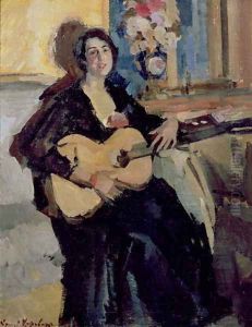 Lady with a Guitar, 1911 by Konstantin Alexeievitch Korovin