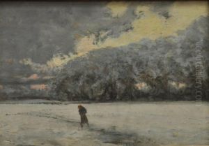 Paysage Sous La Neige by Victor Charreton