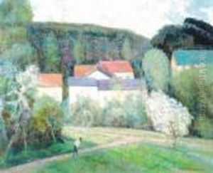 Paysage De Printemps A Valhermeil by Victor Charreton