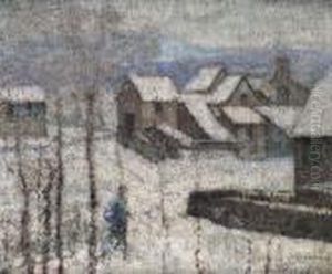 Paysage Sous La Neige, Circa 1915 by Victor Charreton