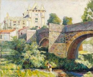 Pont Fortifie Devant Un Chteau <saint Amant - Tallende> Pont Fortifie Devant Un Chteau <saint Amant - Tallende>