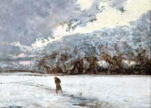 Personnage Dans La Neige by Victor Charreton